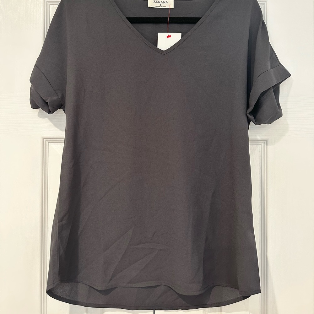 NWT Zenana Black Blouse